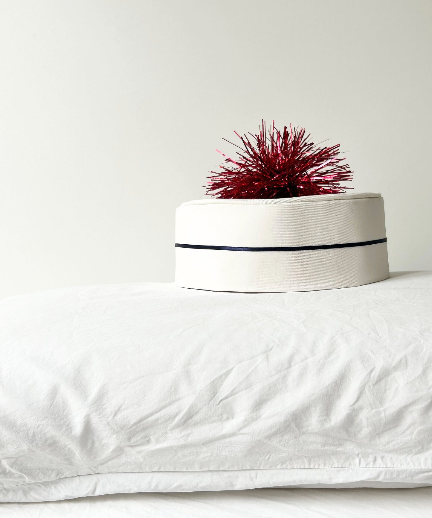 Chapeau groom pétillant craie