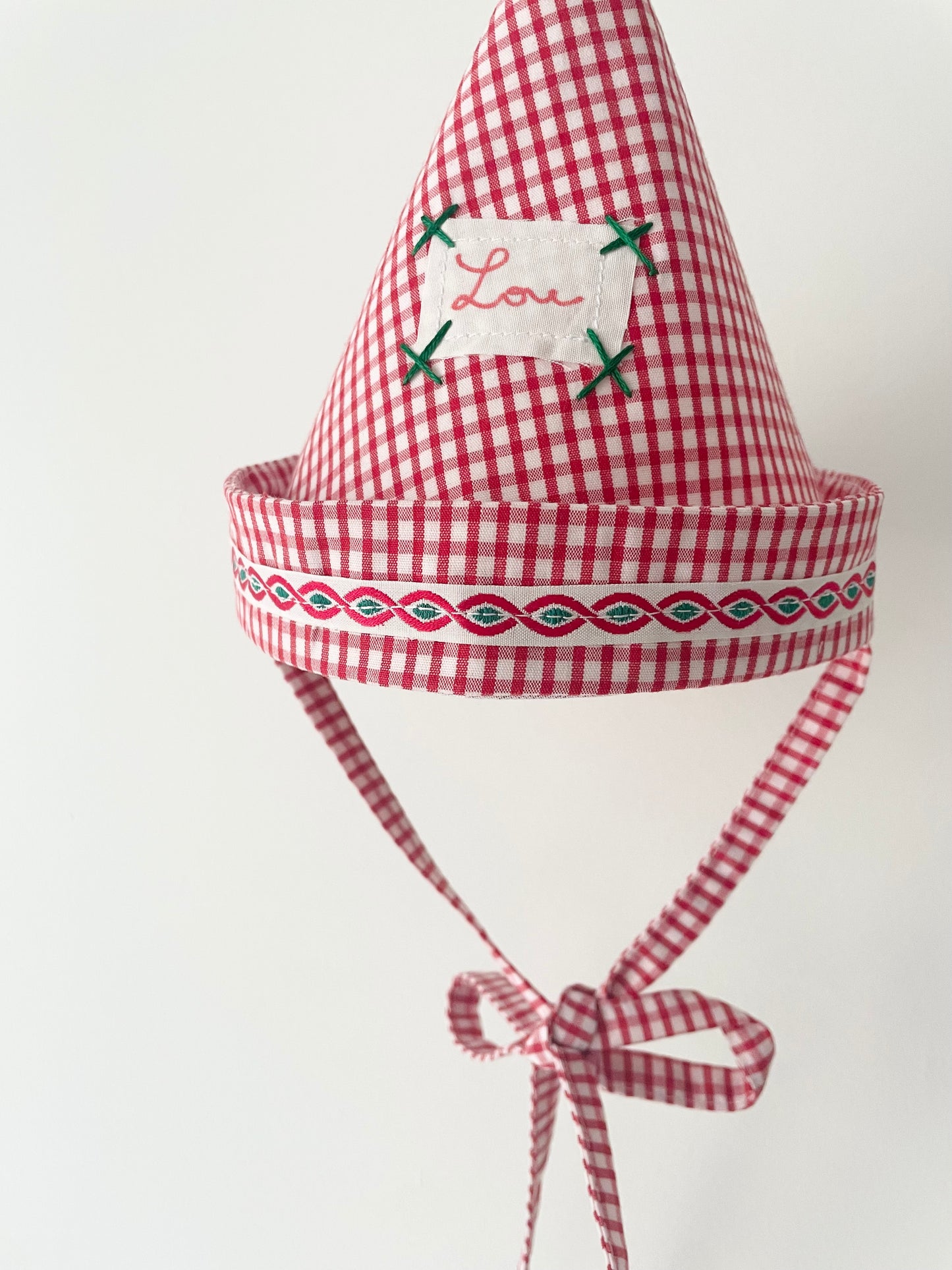 Chapeau pointu bavarois vichy