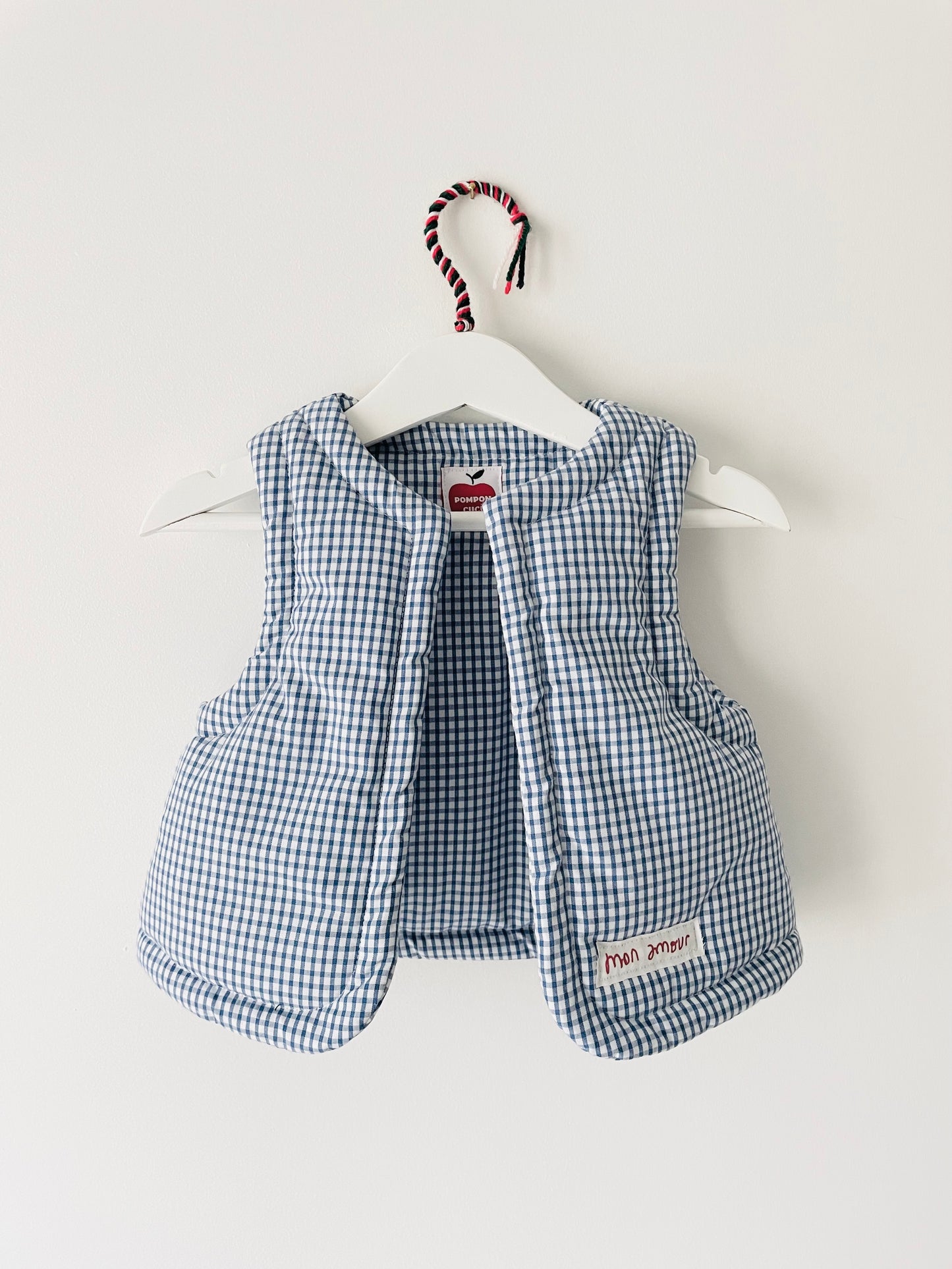 Gilet carreaux bleus