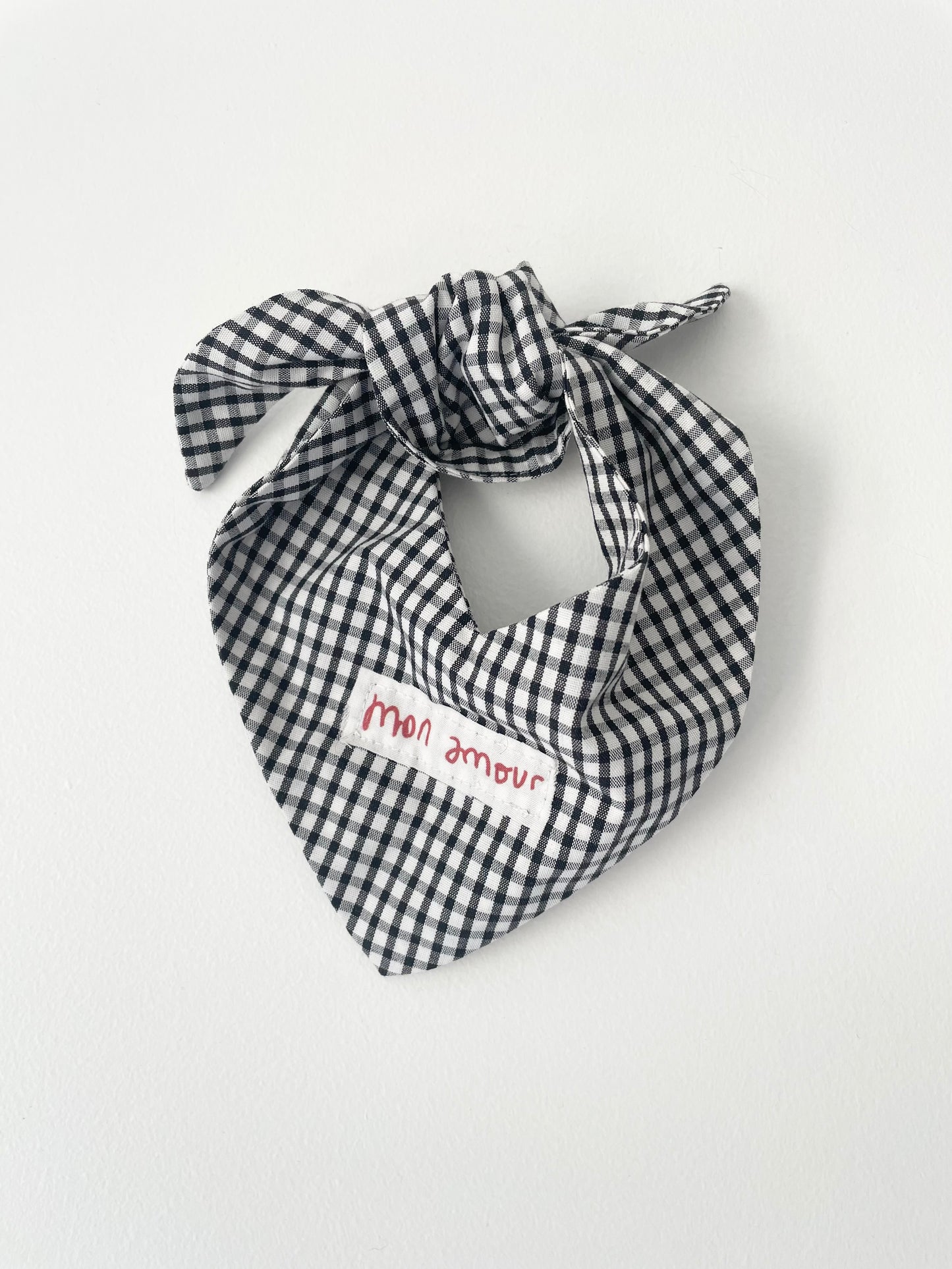 Bandana with small black checks