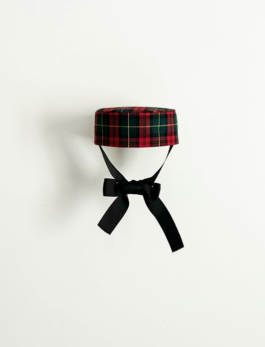 Chapeau groom écossais rouge
