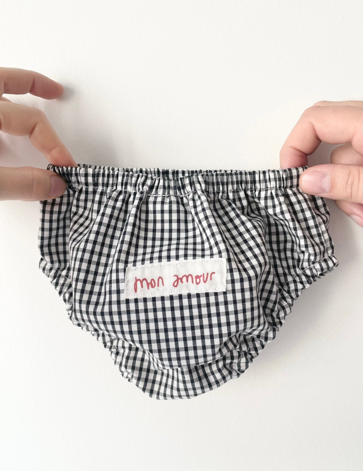 Bloomers with small black checks